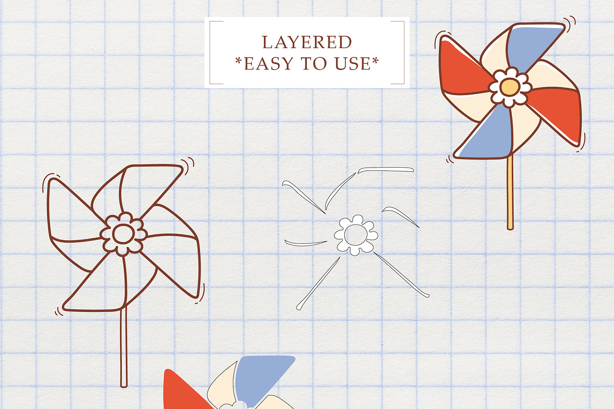 4th of July Clipart, Retro 4th july, a Decorative Illustration by TitaLivingArt (Photo 6 of 9)