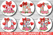 Valentine Patchwork Ornament Alphabe, a Graphic by CraftArtStudio (Thumbnail 1 of 6)