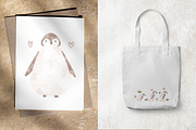 Cute penguins clipart and 3 patterns, an Animal Illustration by Leksart (Thumbnail 11 of 12)