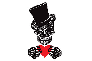 Valentine Skull Icon