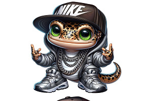 Hip Hop Salamander Clipart Set