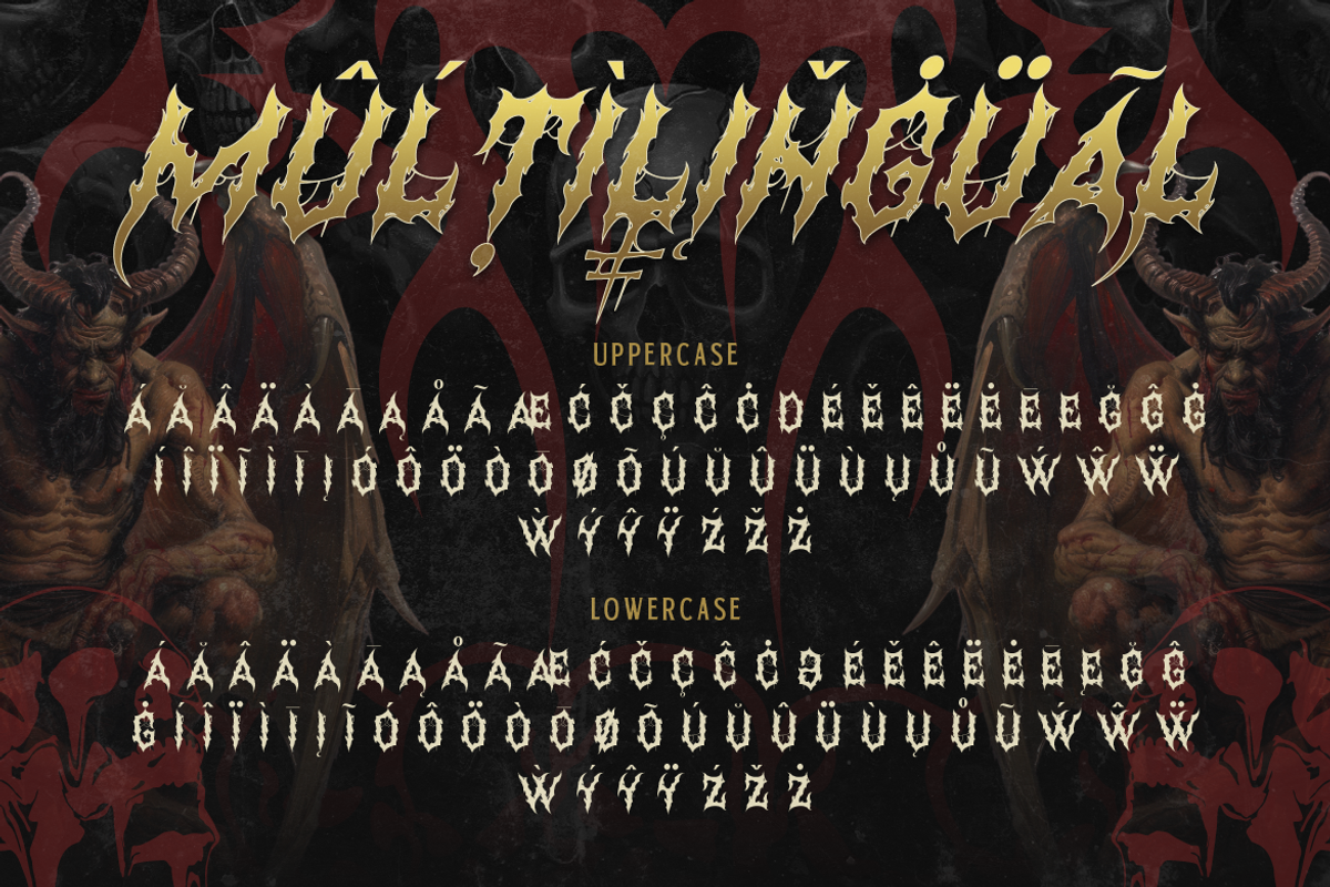 Atherna, a Blackletter Font by Burntilldead (Photo 9 of 11)