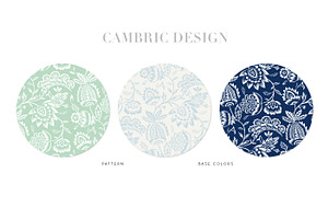 Cambric, Exquisite Pattern Design!