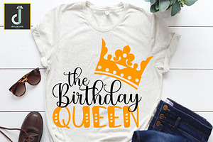 The birthday queen svg, birthday svg