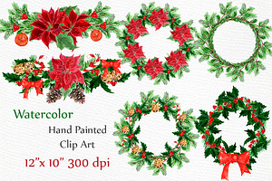 Christmas Wreaths Clip Art