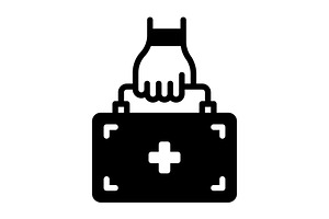 Handled hold solid icon, a Solid Icon by Creative priyanka