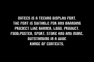 Zatecs - Futuristic & Tech Font