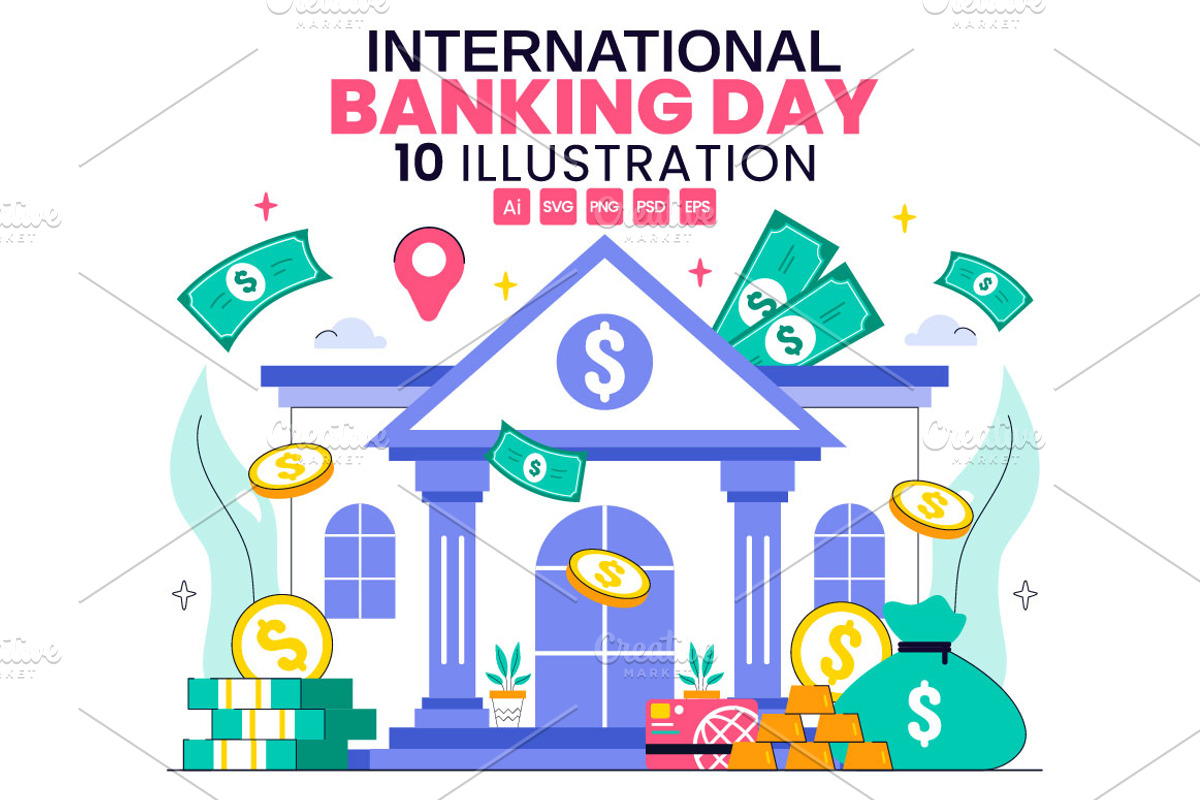 10 International Banking Day, a Finance Illustration by denayunebgt (Photo 1 of 4)