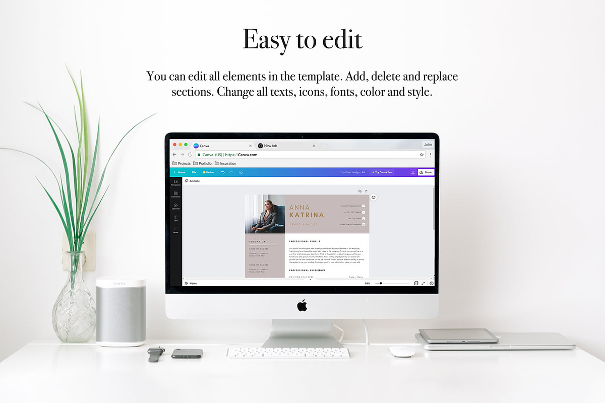 Clean Resume Template Pack | Canva, a Resume Template by Lux Resume (Photo 7 of 9)