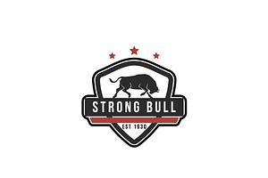 Texas Strong Bull Logo Design, a Branding & Logo Template by AlvinStd