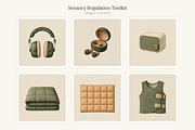 Sensory Tools Clip Art, Set of 25, an Education Illustration by LanternkinStudio (Thumbnail 6 of 14)