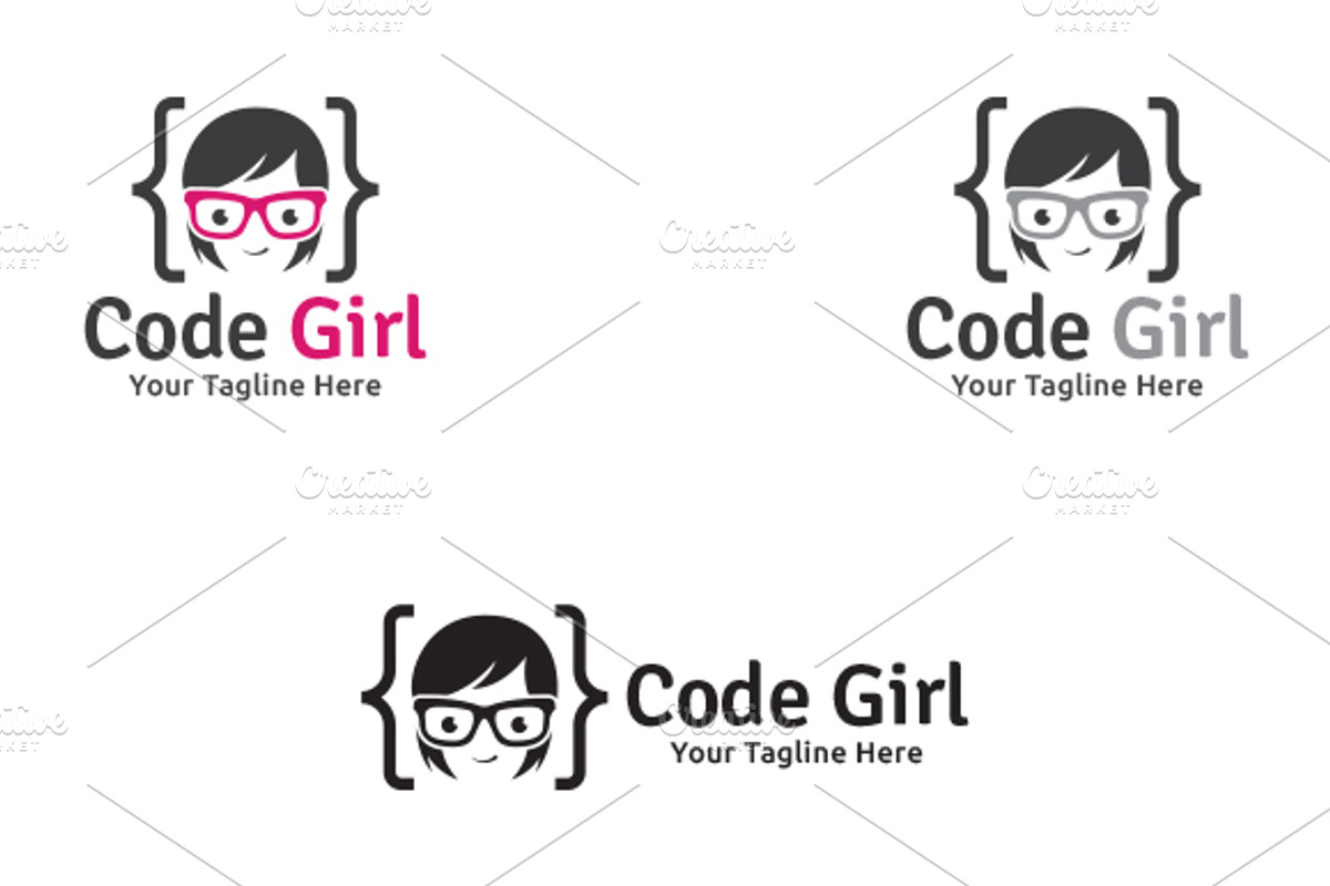 Code Girl - Logo Template, a Branding & Logo Template by Martin-Jamez