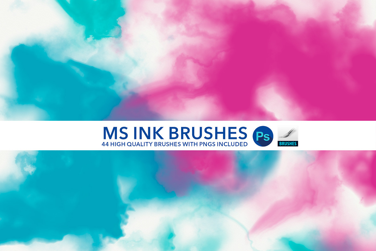 44 Ink Brushes for Photoshop, a Brush Add-On by Creative Graphics (Photo 2 of 7)