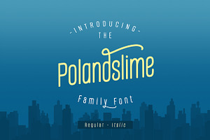 Polandslime Font, a Sans Serif Font by yantodesign