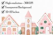 Watercolor Gingerbread House Clipart, an Illustration by Libby Wishes (Thumbnail 5 of 7)