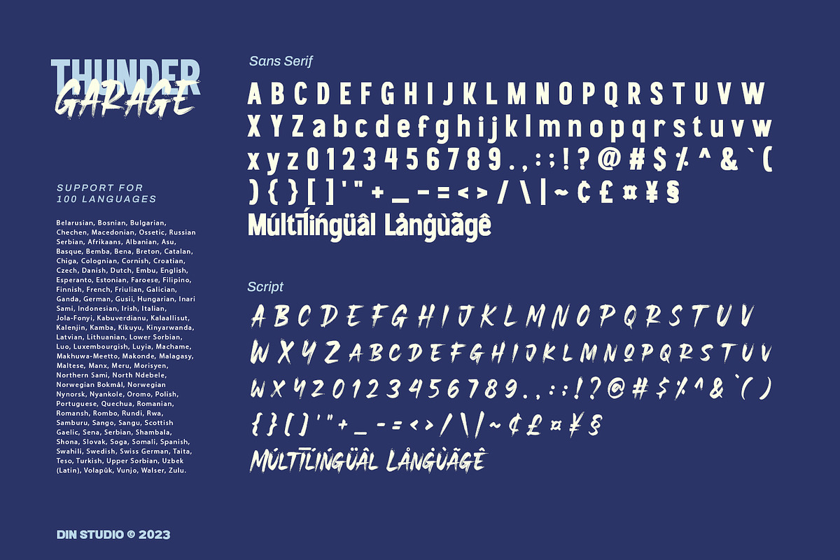 Thunder Garage, a Sans Serif Font by din-studio.com (Photo 8 of 10)