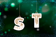 Christmas Alphabet Baubles SVG, an Object 3D Model by Coco Bloom (Thumbnail 4 of 6)