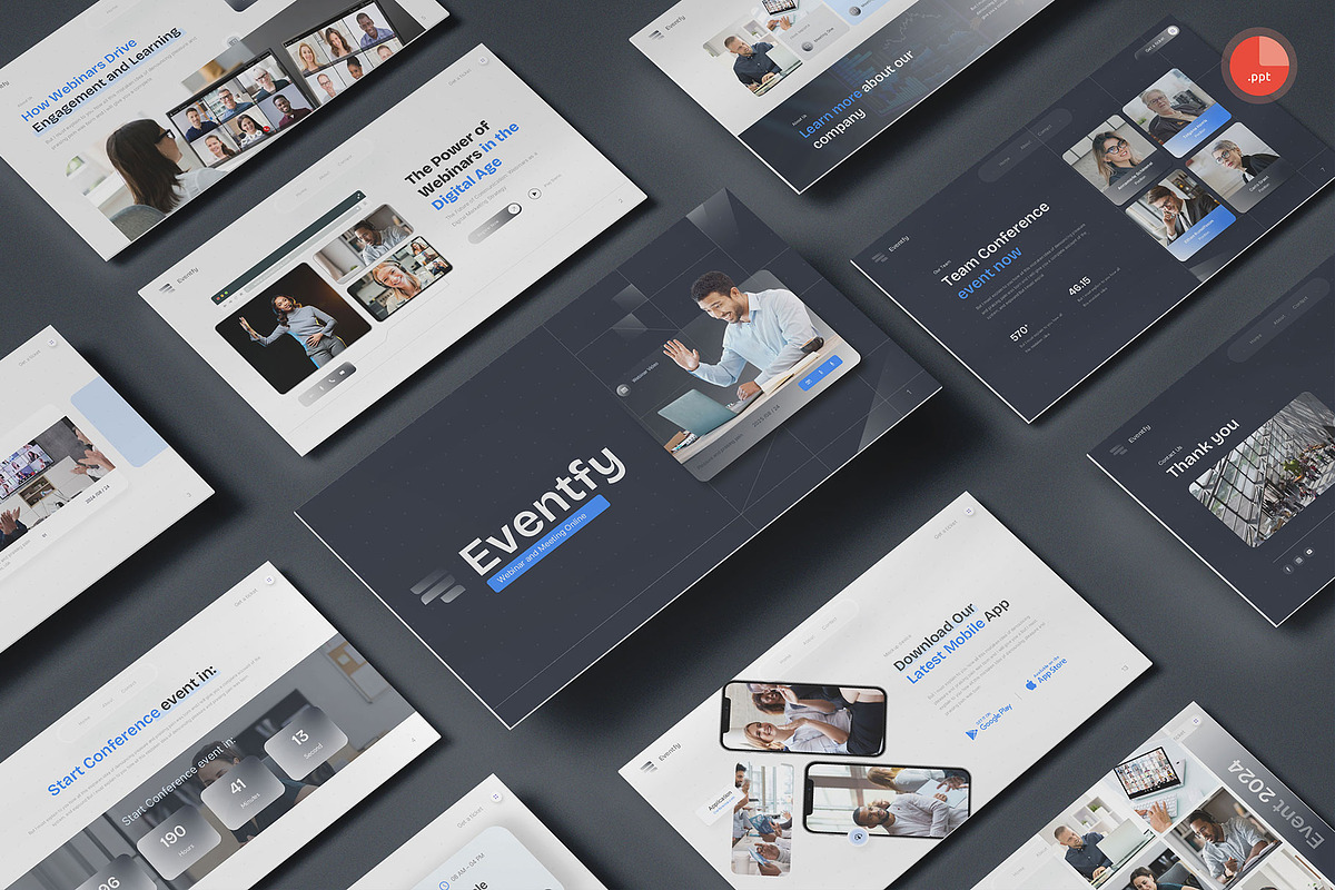 Webinar and Meeting PowerPoint, a Presentation Template by Pixslides (Photo 1 of 7)