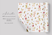 Christmas Goose Pattern, a Pattern Graphic by SirenaArt (Thumbnail 2 of 16)