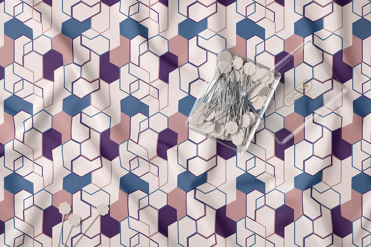 3D Geometric Cube Abstract Pattern, a Pattern Graphic by StudioGlouna (Photo 9 of 9)