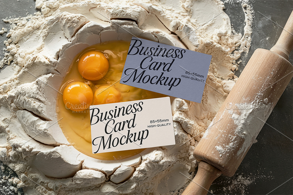 Bakery Style Business Card Mockup, a Mockup by Quirko (Photo 6 of 6)