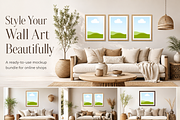 30 Boho Wall Art Mockups for Etsy, a Household Mockup by Local Marketing Templates (Thumbnail 6 of 8)