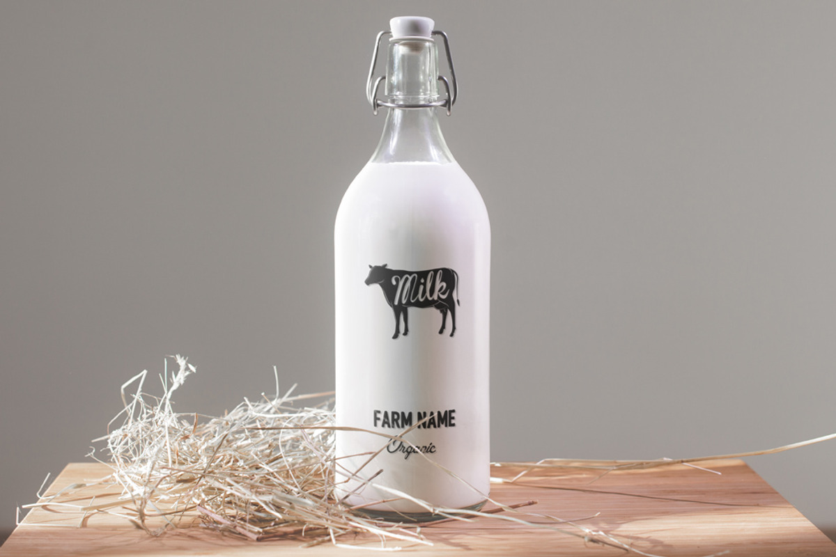Milk bottle mock up (3x), a Product Mockup by 1baranov (Photo 1 of 3)