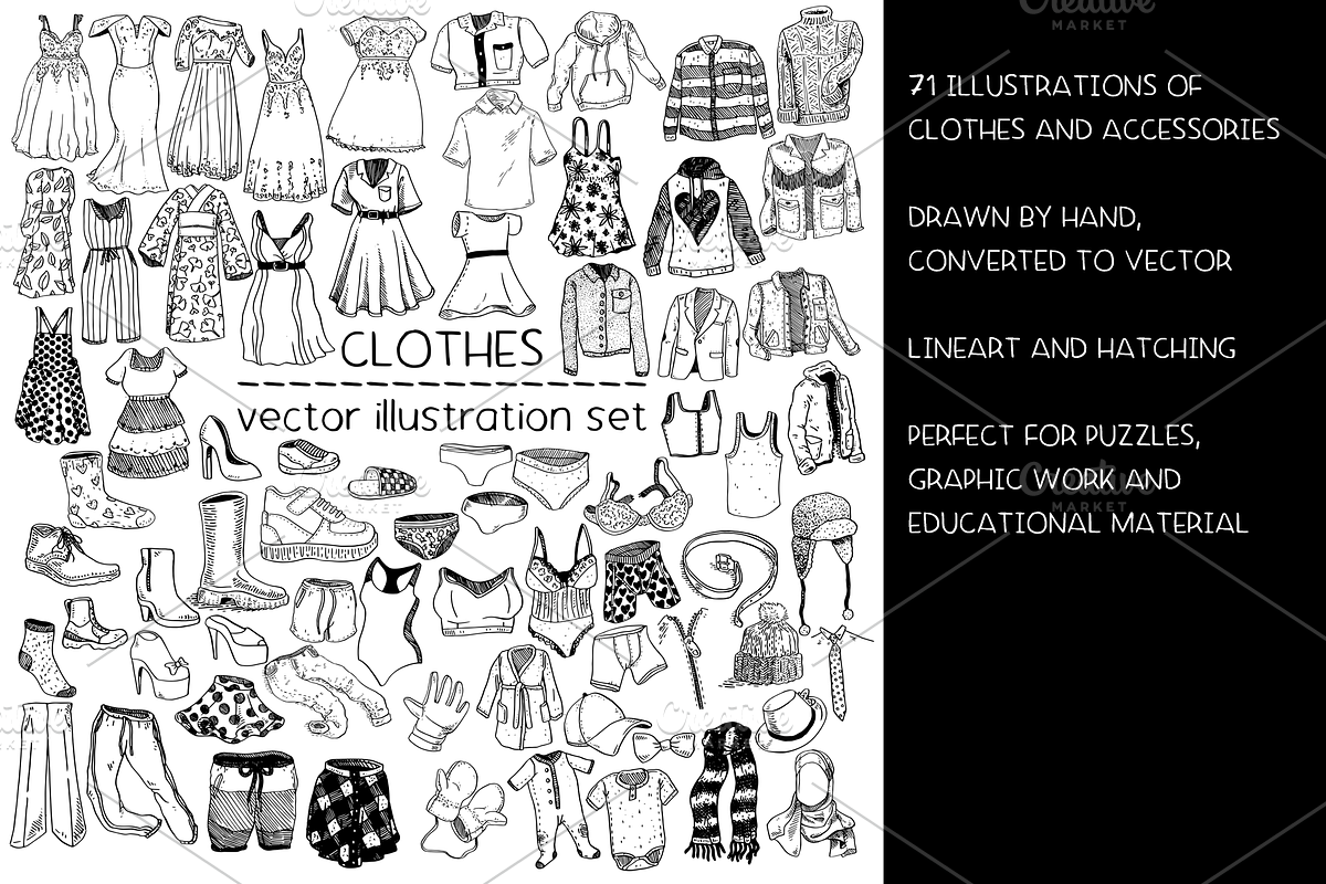 Clothes - vector illustrations, an Object Illustration by Renée from Studio neetje (Photo 2 of 4)
