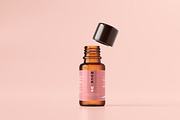 Amber Glass Cosmetic Bottle Mockups, a Cups & Container Mockup by pmvch (Thumbnail 11 of 26)