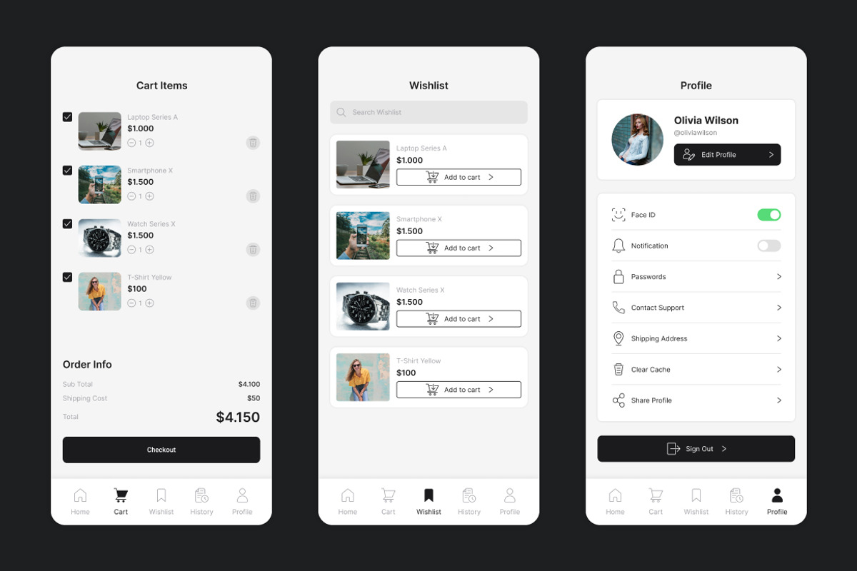 Blekid - Ecommerce Mobile App UI Kit, an UI Kit Template by Kmg Design (Photo 3 of 4)