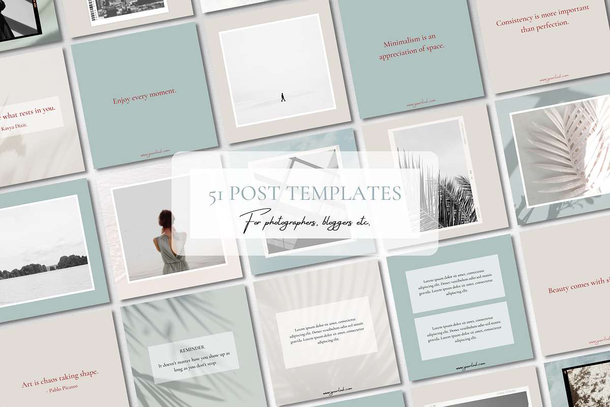 Ocean Instagram Post Templates Canva, a Social Media Template by IRISEA DESIGNS (Photo 3 of 6)