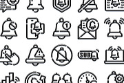Notification bell icons set for, an Object Graphic by pikepicture (Thumbnail 3 of 3)