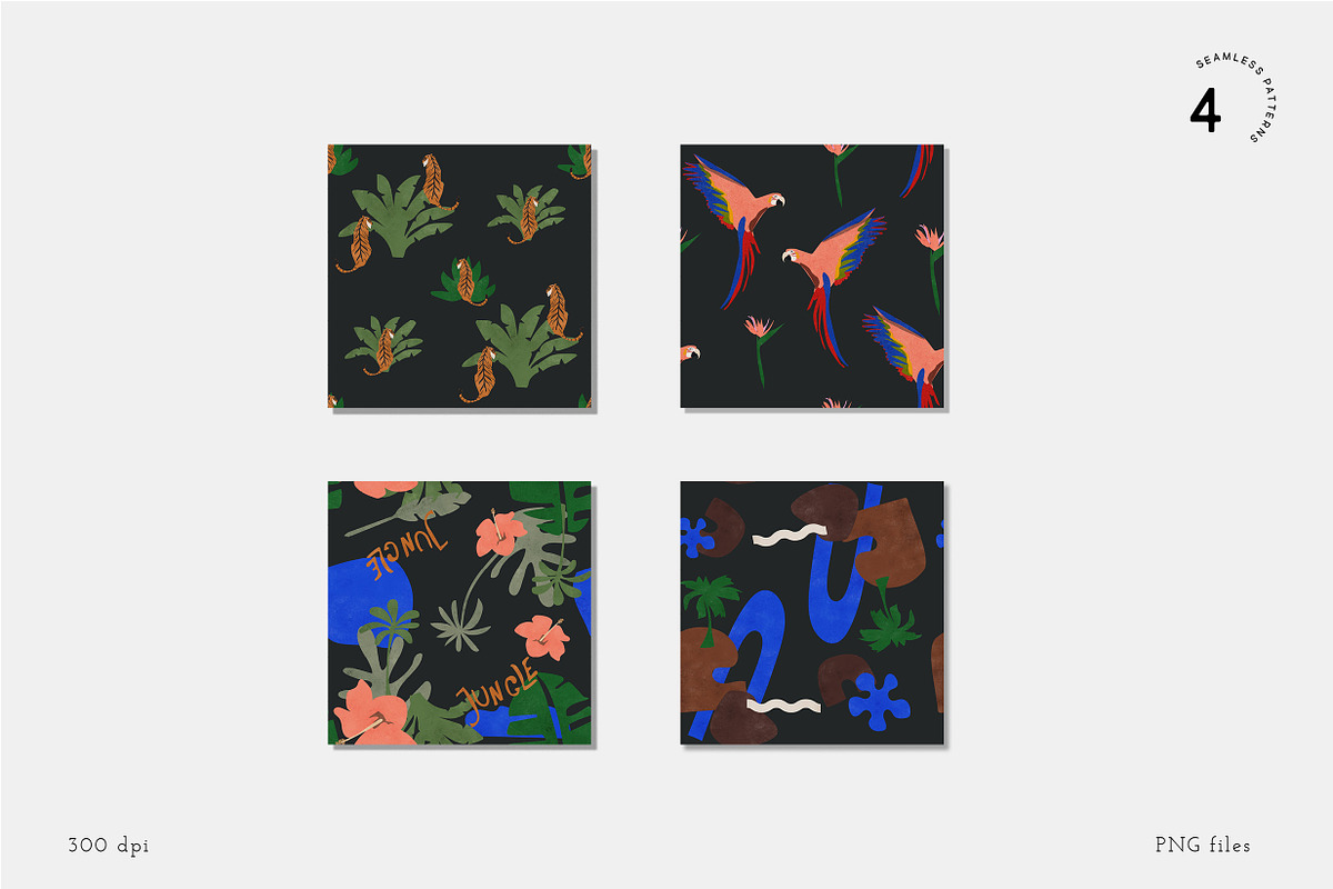 Night in the Jungle Abstract Shapes, an Animal Illustration by All This Concept (Photo 14 of 15)