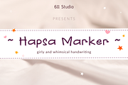Hapsa Marker ~ Girly and whimsical, a Sans Serif Font by 611 Studio (Thumbnail 1 of 6)