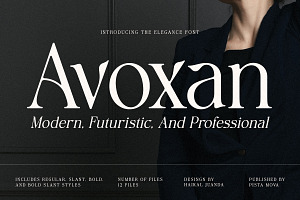 Avoxan, a Serif Font by Pista Mova