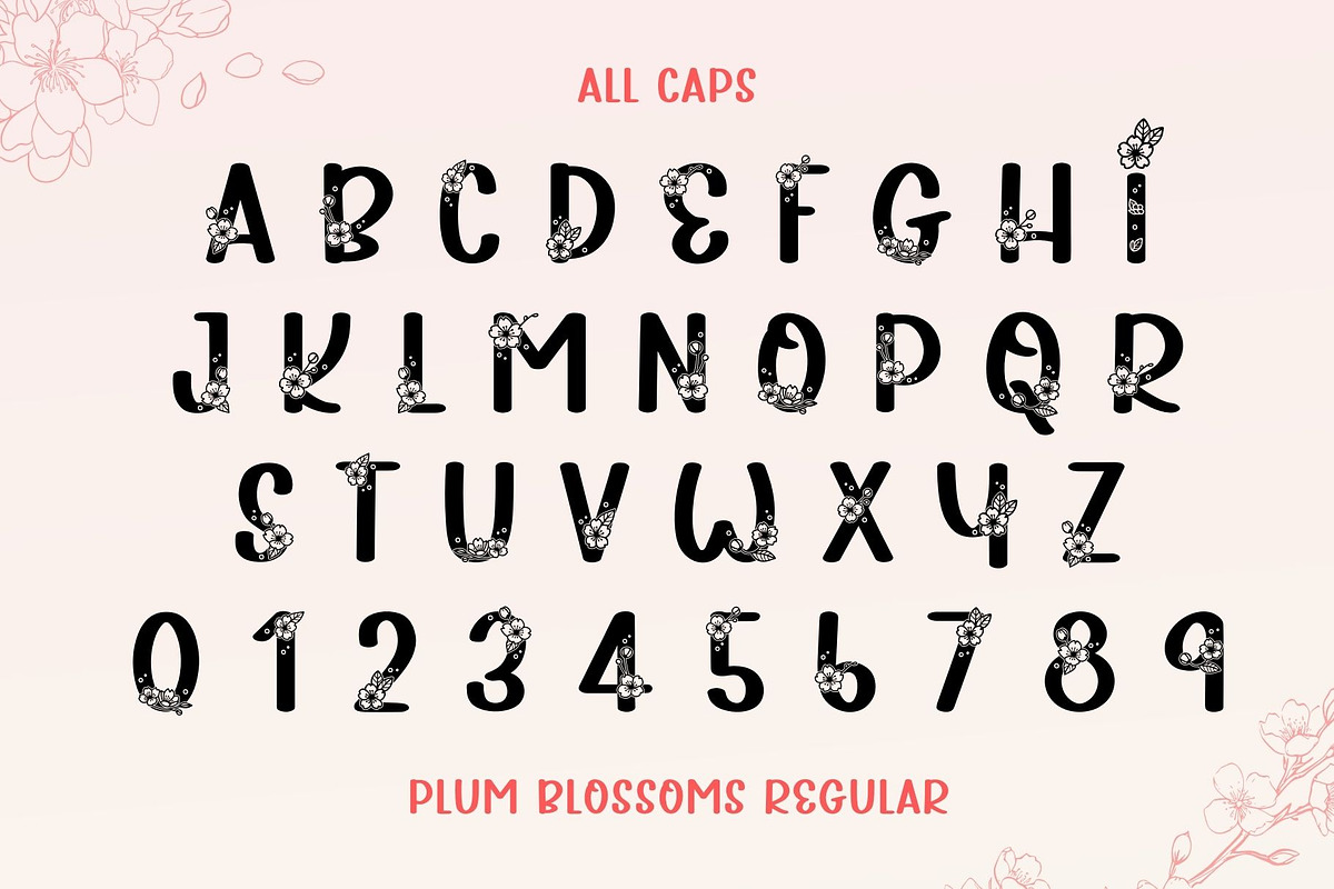 Plum Blossoms Font Duo, a Script Font by AnningArts (Photo 6 of 8)