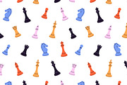 Chess pieces set + backgrounds, an Object Illustration by PaperTrident (Thumbnail 6 of 9)