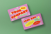 Purple Playful Business Card, a Business Card Template by graphicook (Thumbnail 1 of 6)