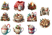 Cozy Christmas Afternoon Clipart, an Illustration by Designworld (Thumbnail 4 of 5)