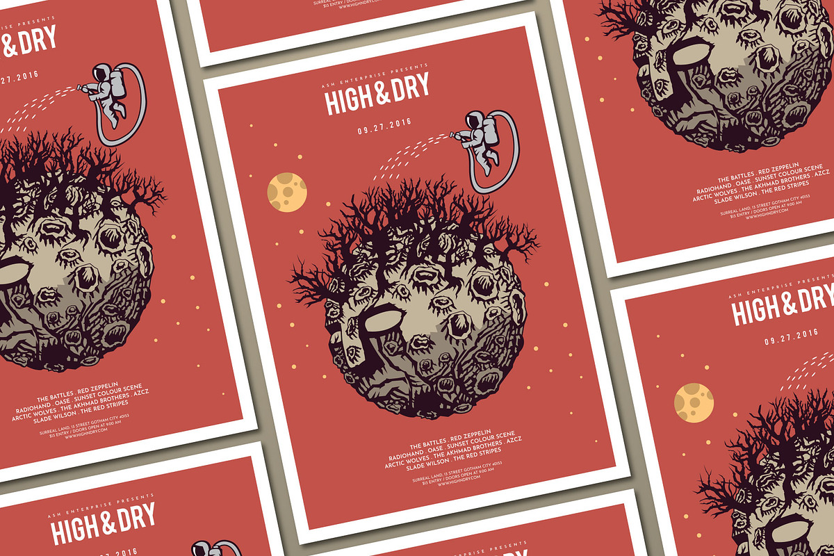 Hand Drawn Poetic Space Flyer, a Flyer Template by ashenterprise (Photo 2 of 2)