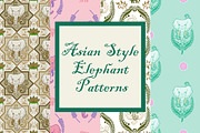 Asian style elephant patterns, a Pattern Graphic by ThaiByGaew (Thumbnail 1 of 3)