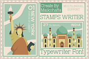 Stamps Writer - Typewriter Font, a Handwritten Font by MaikoHatta (Thumbnail 1 of 8)