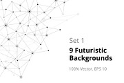 9 Futuristic Backgrounds Set 1, a Texture Graphic by karetniy (Thumbnail 1 of 10)