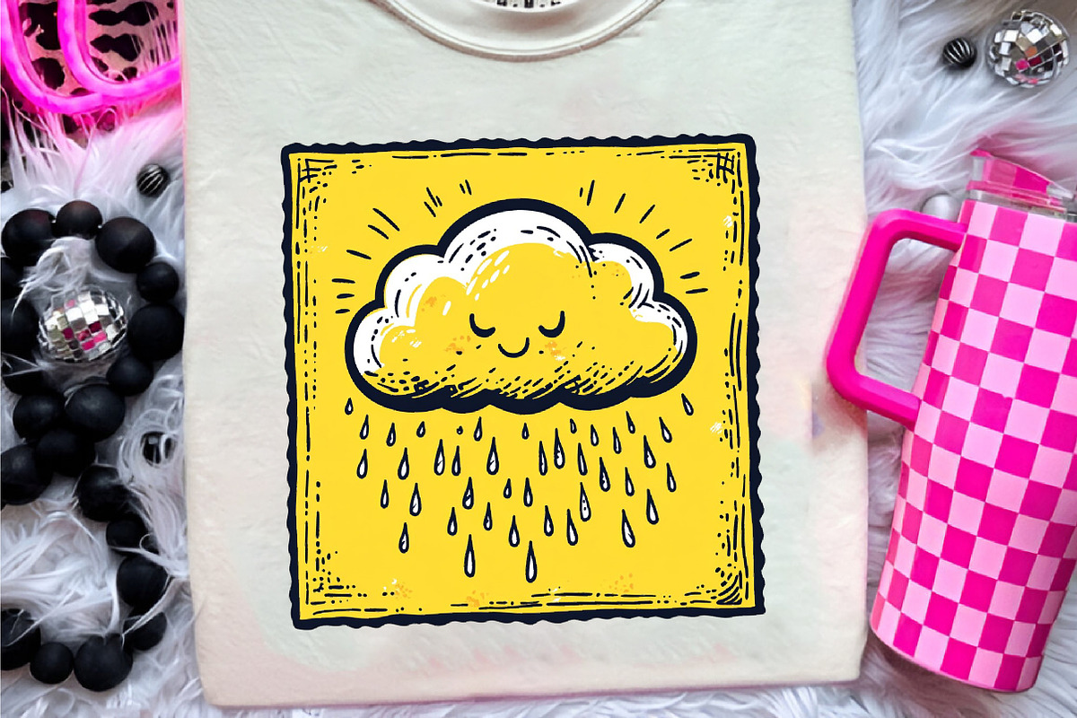 Yellow Summer Postage Stamps Clipart, an Illustration by CreationArt (Photo 5 of 9)