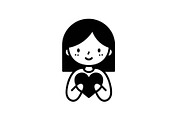 Cute Love Girl Silhouette Bundle, an Illustration by Designs_River (Thumbnail 26 of 53)