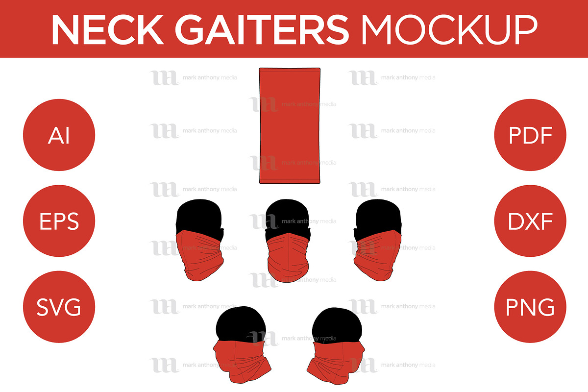 Neck Gaiter - Template Mockup, a Mask Mockup by Mark Anthony Media (Photo 1 of 4)