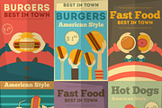 fast food posters collection, a Food Illustration by ELFIVETROV DESIGN (Thumbnail 1 of 2)