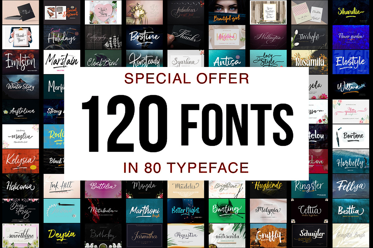 Handwritten Font Bundle, a Handwritten Font by JustArtDigital (Photo 1 of 5)