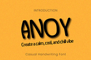 Anoy - Casual Handwriting Font, a Handwritten Font by Neelam (Thumbnail 1 of 4)