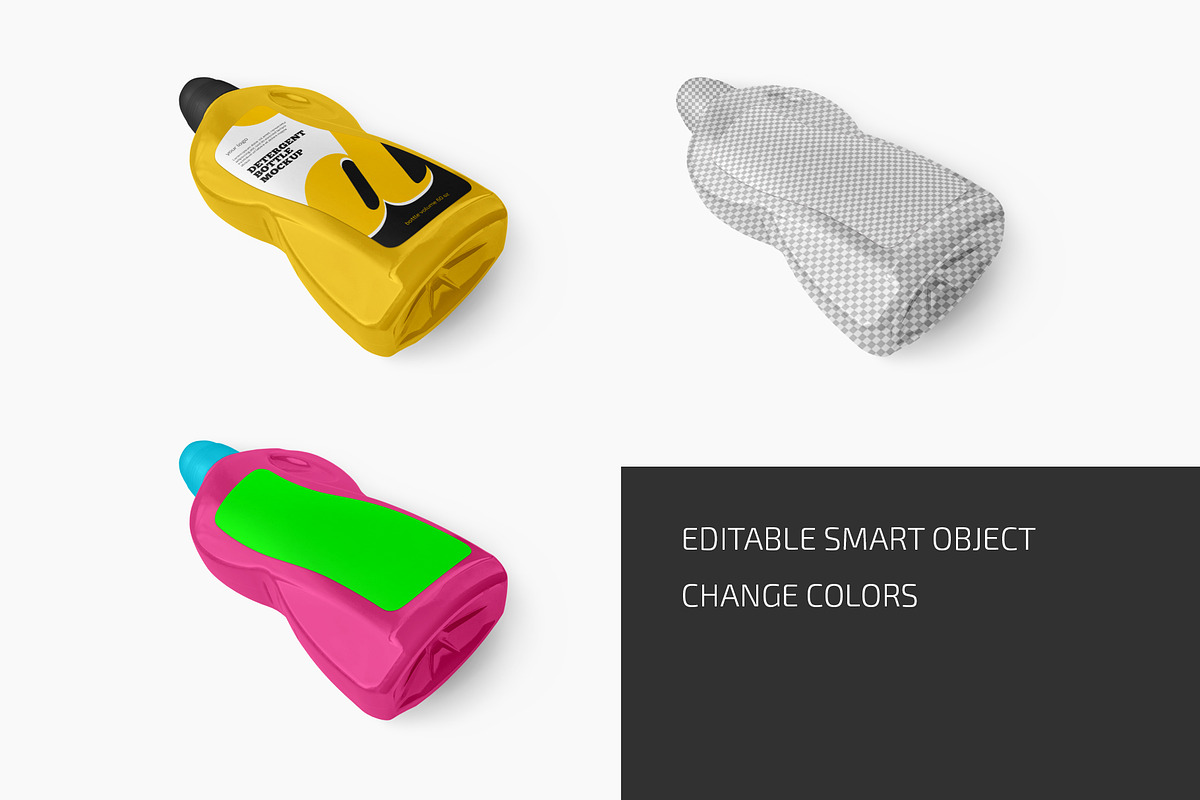 Plastic Detergent Bottle Mockup Set, a Cups & Container Mockup by Country4k (Photo 2 of 4)